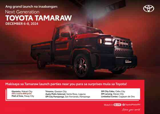 Toyota to hold grand launch of 2025 Tamaraw in 8 PH malls Toyota to hold grand launch of 2025 Tamaraw in 8 PH malls image