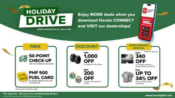 Honda Connect users to get special perks with Holiday Drive promo image