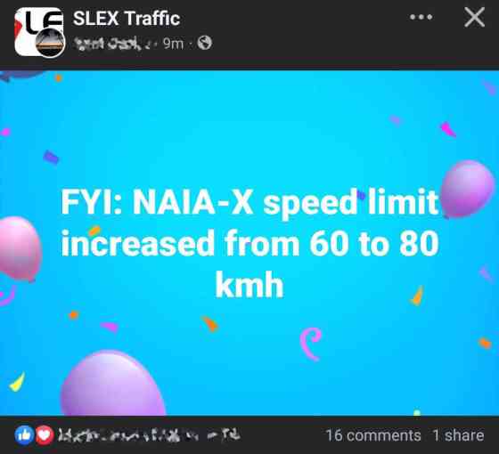 Still 60: SMC Tollways confirms NAIAX isn&rsquo;t 80 km/h yet image