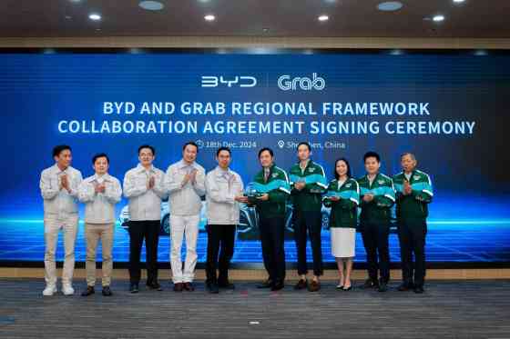 BYD to supply 50,000 EVs to Grab's fleet partners in Southeast Asia image