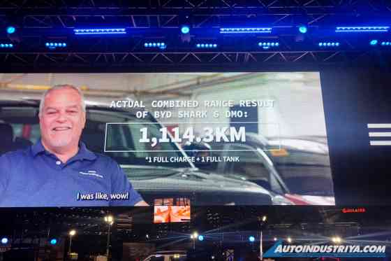 2025 BYD Shark 6 covered over 1,143 km without refueling, recharging image