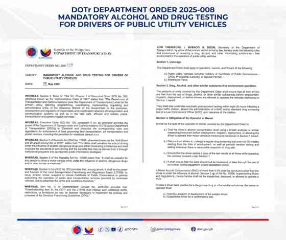 Mandatory Drug and DUI testing for PUV Drivers, but there could be loopholes image