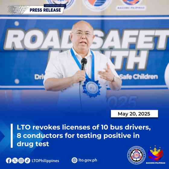 LTO: 18 Bus drivers, conductors lose licenses after positive drug tests image