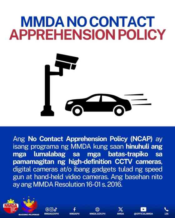 MMDA: NCAP does not result in driver's license demerits image