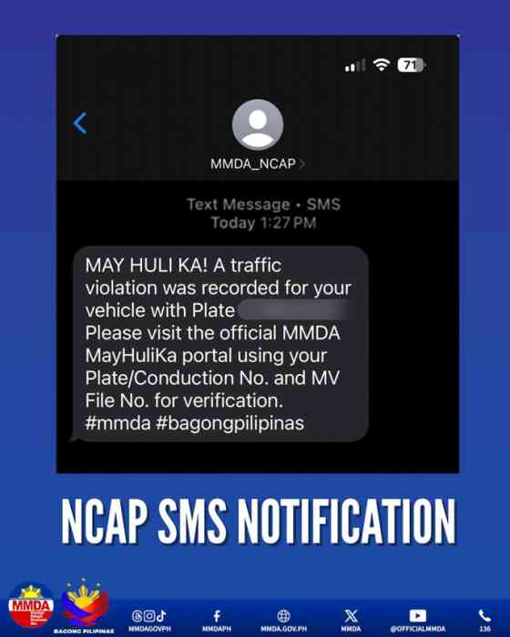 MMDA rolls out real-time text and email notifications for its NCAP image