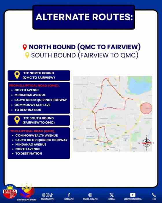 MMDA announces 2025 SONA rerouting plan image