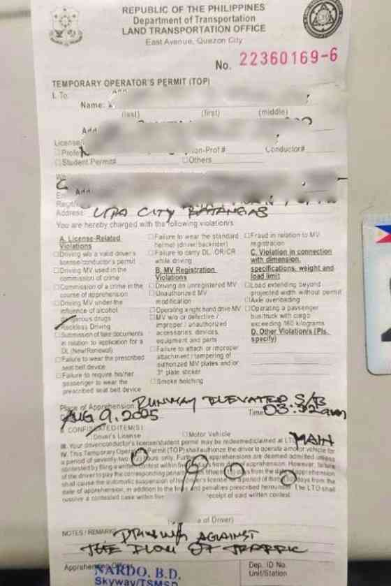 DOTr: perpetual license revocation to counterflowing driver on Skyway image