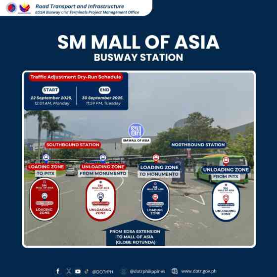 DOTr to add northbound stop at SM MOA Busway Station image