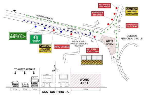Portion of North Avenue closed Sept 24 - Oct 30 due to tunnel excavation image