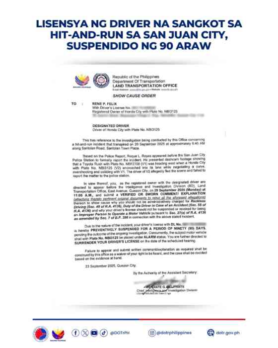 Driver in San Juan hit-and-run crash gets 3-month suspension image