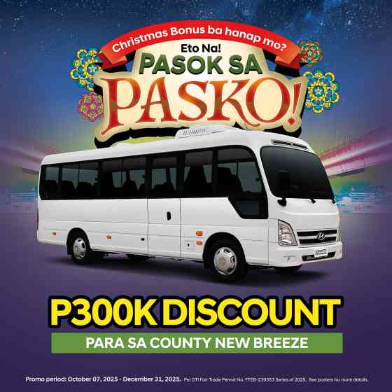 Hyundai Trucks & Bus PH offering up to PHP 300K in discounts 'til Dec 31 image