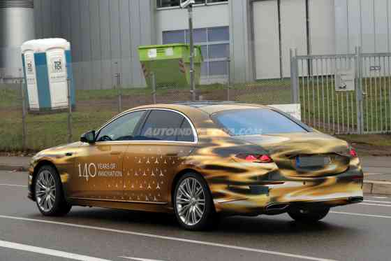SPIED: 2026 Mercedes-Benz S-Class facelift dons gold camo livery image