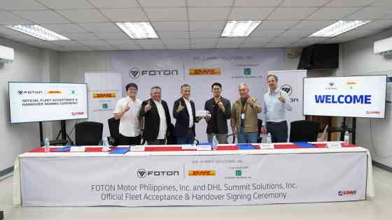 Foton PH turns over 45 commercial vehicles to DHL Summit Solutions Inc. image