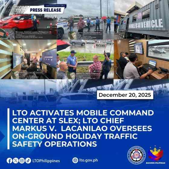 LTO deploys Mobile Command Center in SLEX to spot unregistered vehicles image