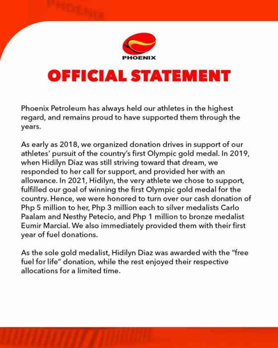 Phoenix: Diaz deal with rival fuel brand ended Free Fuel for Life image