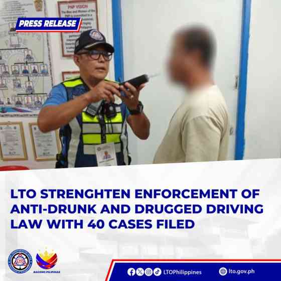 LTO serious in its anti-DUI campaign, 40 cases filed Q1 2026 image