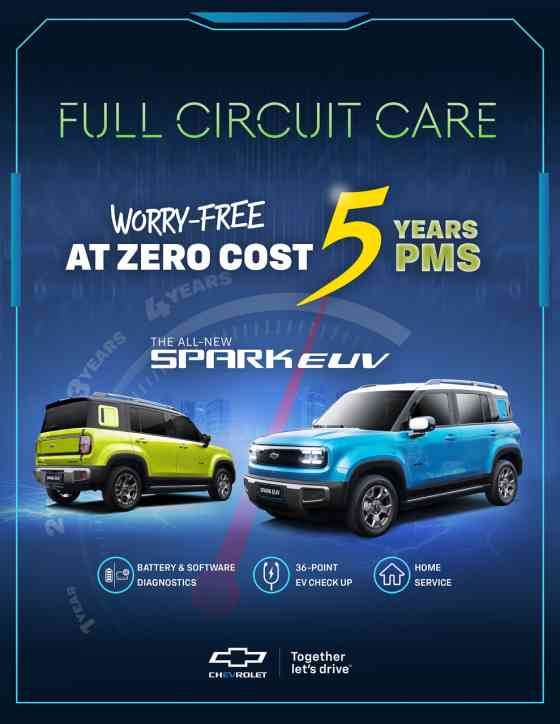 Buy a Chevrolet Spark EUV, get 5 years free PMS image