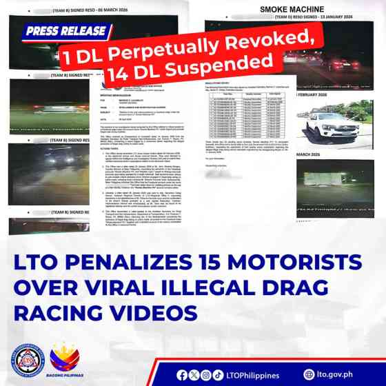 LTO: driver&rsquo;s license suspension and revocation to these street racers image