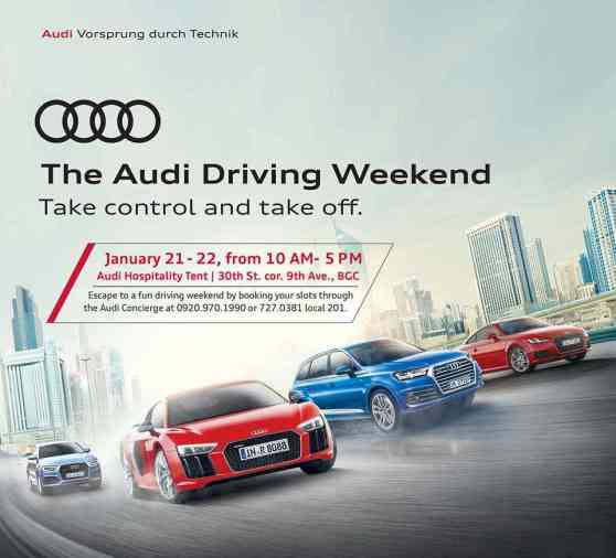 Audi Driving Weekend in BGC on January 21-22 image