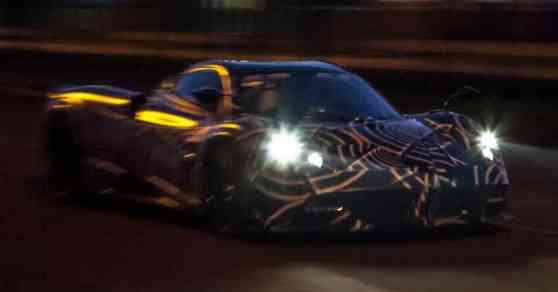 Pagani teases heavily-camouflaged Huayra Roadster image