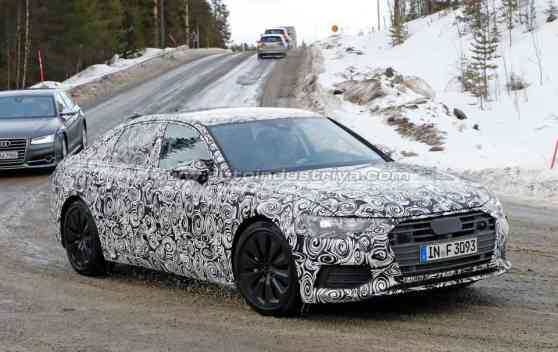 Spied:The 2018 Audi A6 sports a new face image