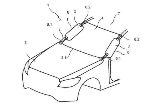Mercedes-Benz files patent for an external airbag image