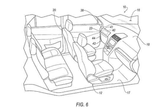Ford files patent for removable steering wheel and pedals image