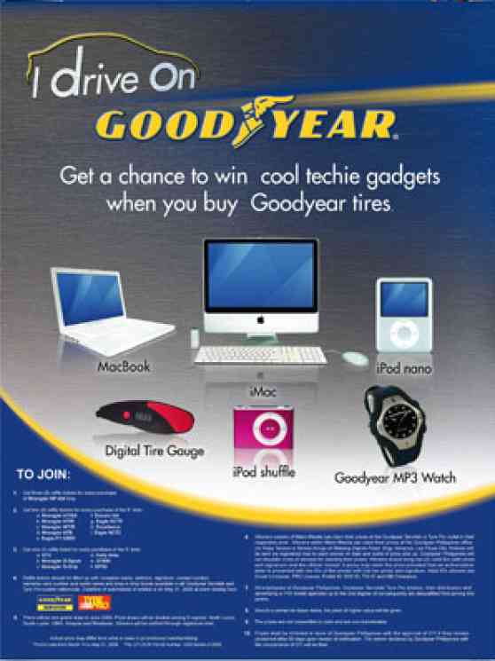 Drive on Goodyear, win cool gadgets this summer image