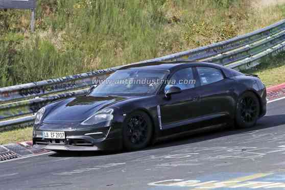 Spied: Porsche Mission E making rounds at the 'ring image