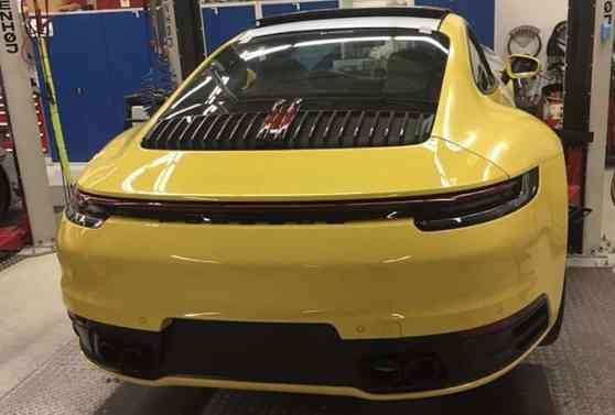 Leaked: Here's the rear of the all-new Porsche 911 image