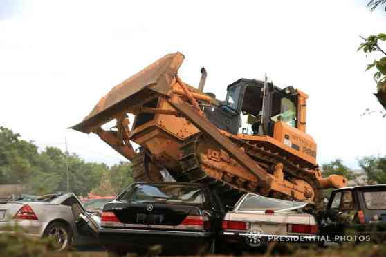 Smuggled cars meet a crushing fate in Port Irene, Cagayan image