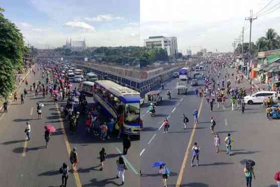 Standing room only: Commonwealth Ave. commuters take to the streets, literally image