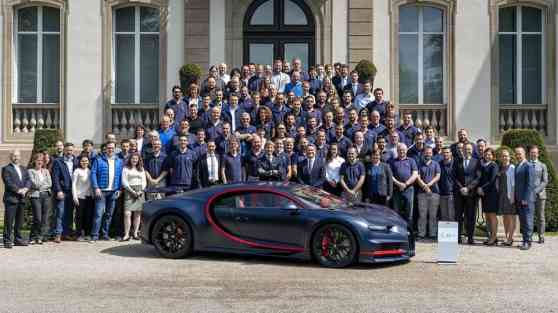 100th Bugatti Chiron rolls off the factory floor image