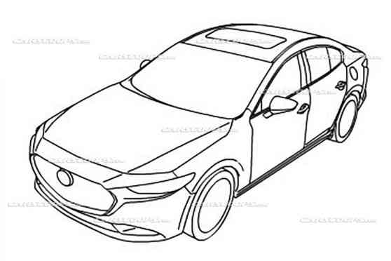 Check out these patent drawings of the 2019 Mazda 3 image