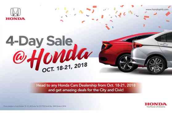 Get Php 35,000 off the City, Civic at Honda's 4-Day Sale image