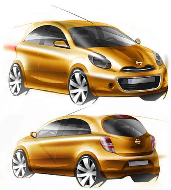 Nissan reveals sketches of new March global compact car image