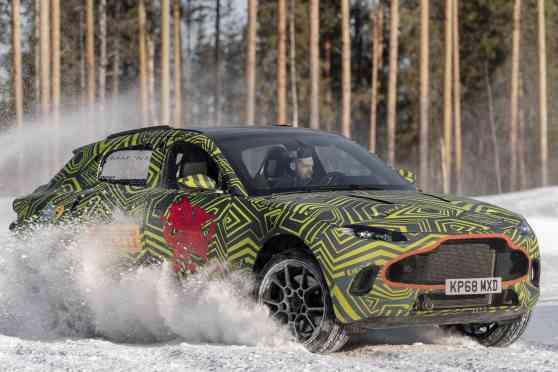 Watch the Aston Martin DBX kick up some snow in Swedish shakedown image
