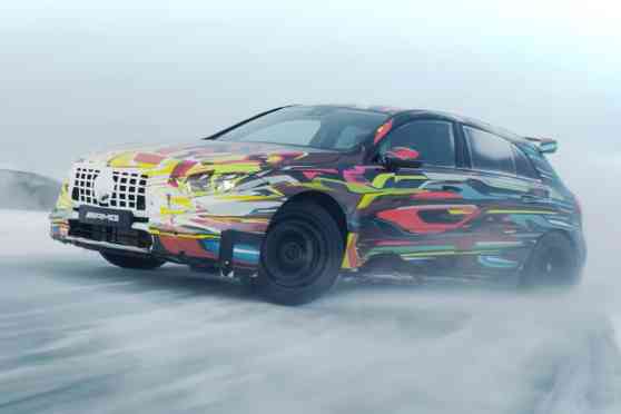 400 HP Mercedes-AMG A45 likes to play in the snow image