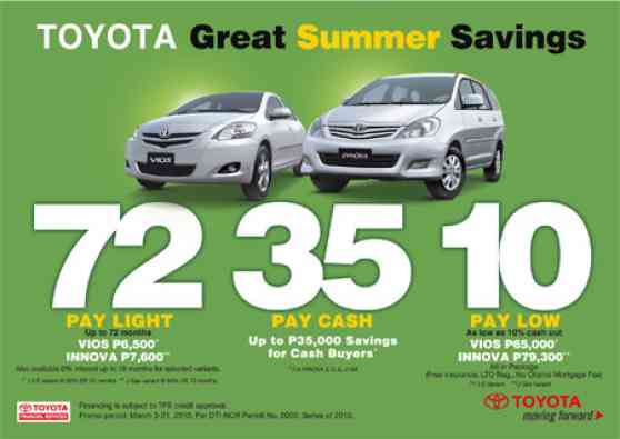 Toyota rolls out Great Summer Savings promo image