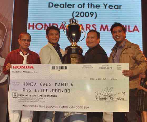 Honda Cars Manila named Dealer of the Year image