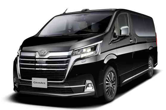 Toyota GranAce is JDM Hiace Super Grandia but in front wheel drive image