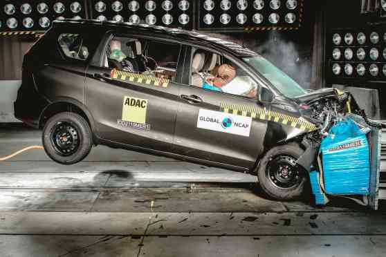 Why did the Suzuki Ertiga only get 3 stars in crash test? image