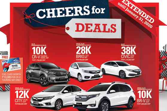 Honda extends Cheers for Deals promo until end of January 2020 image