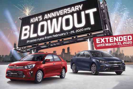 Kia extends 2020 Anniversary Blowout Promo until March 31 image
