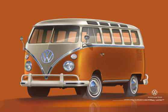 Volkswagen turns Samba Bus into cool retro-EV image
