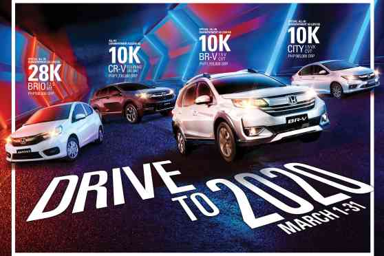 Honda Drive to 2020 Promo extended until March 31 image