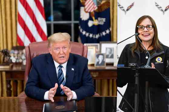 Trump orders GM to make ventilators via Twitter... in all caps image
