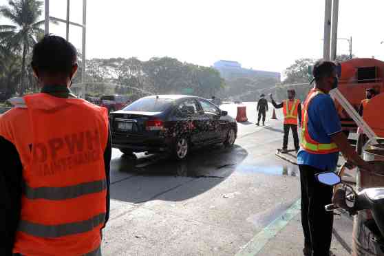 Additional disinfecting stations put up along major highways image