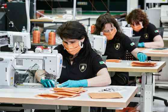 Lamborghini is now making face masks and shields image