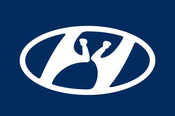 Hyundai just tweaked their logo to encourage social distancing image